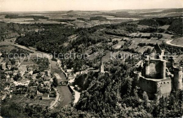 Vianden Vue generale aerienne du haut du chatea
