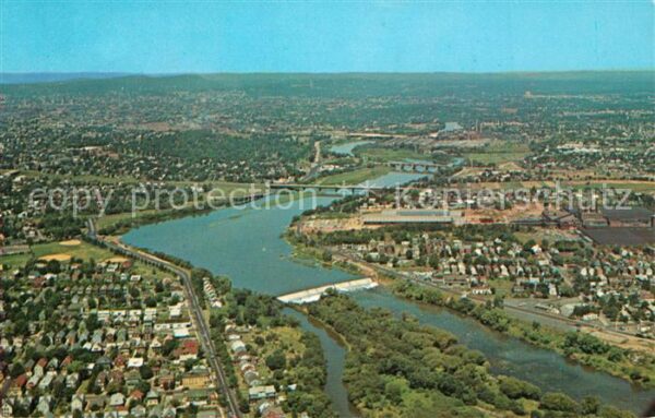 New Jersey The Passaic River Air view