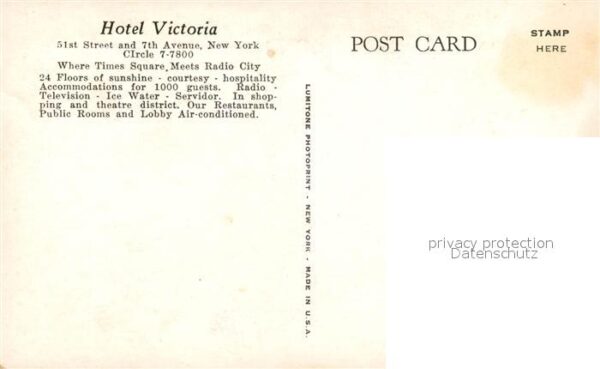 New York City Hotel Victoria – Bild 2