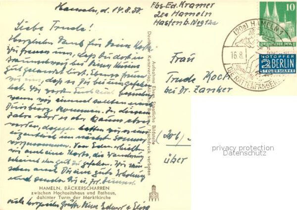 Hameln Weser Bäckerscharren Hochzeitshaus Rathaus Tu – Bild 2