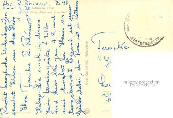 Schierke Harz FDGB Heim Hermann Gieseler – Bild 2