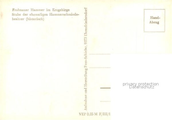 Frohnau Annaberg Frohnauer Hammer Stube der ehem Hammers – Bild 2