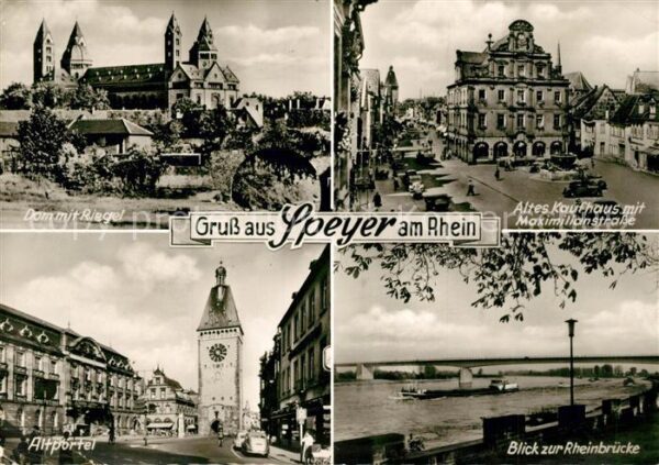 Speyer Rhein Dom mit Riegel Kaufhaus Maximilianstr A
