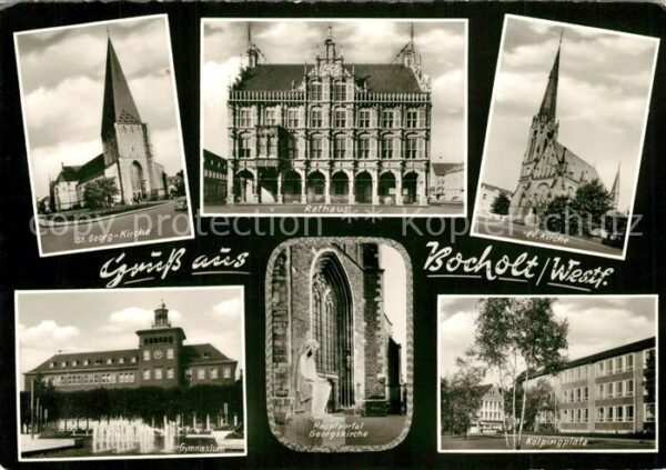 Bocholt Westfalen St Georg Kirche Rathaus Ev Kirche Gymna