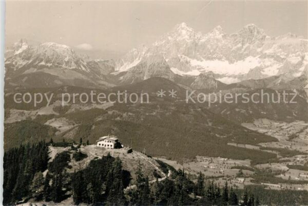 Hochwurzenhuette Fliegeraufnahme mit Dachstein