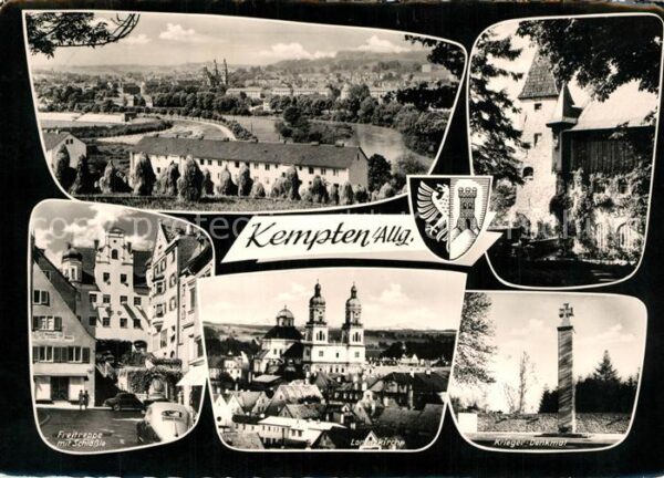Kempten Allgaeu Burghalde Freitreppe mit Schlößle Loren