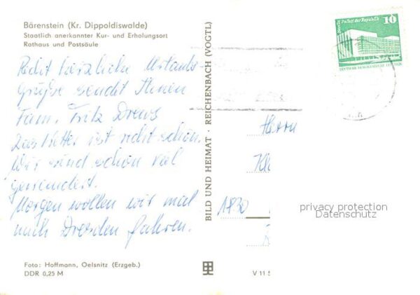 Baerenstein Annaberg-Buchholz Rathaus Postsäule – Bild 2