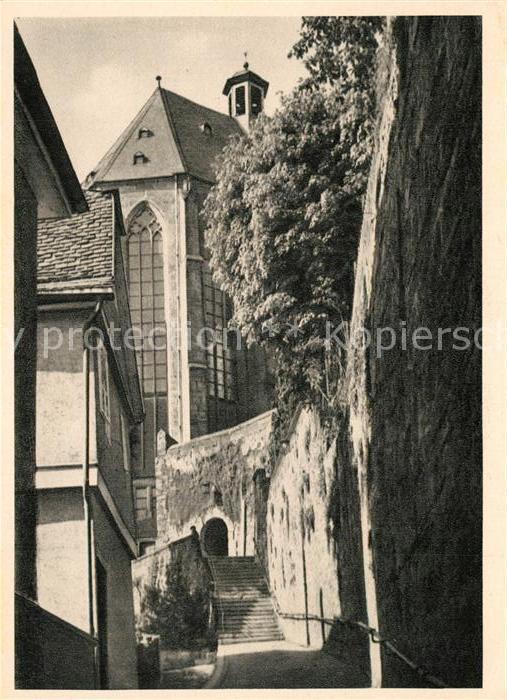 Marburg Lahn Stadtmauer mit Universitätskirche