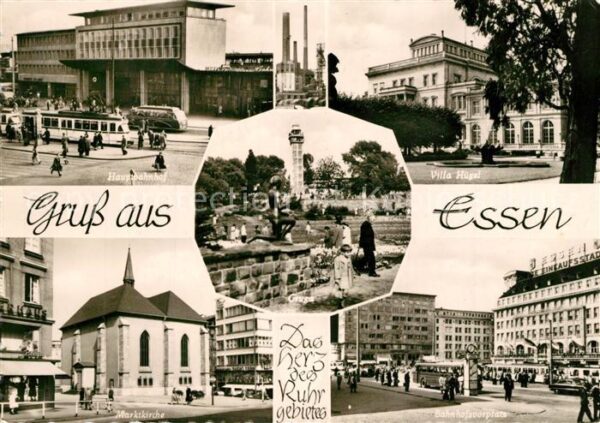 Essen Ruhr Hauptbahnhof Villa-Hügel Marktkirhe Bah