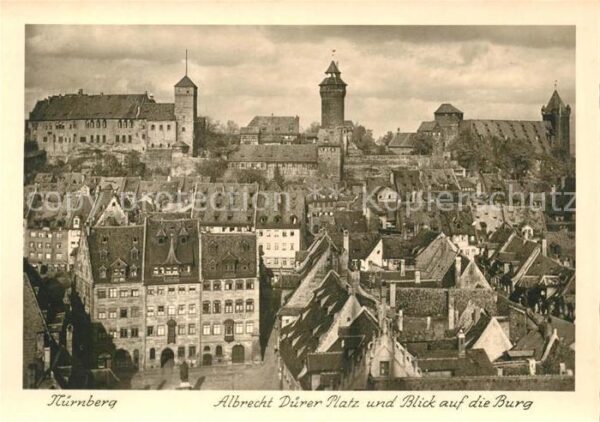 Nuernberg Albrecht Dürer Platz mit Burg