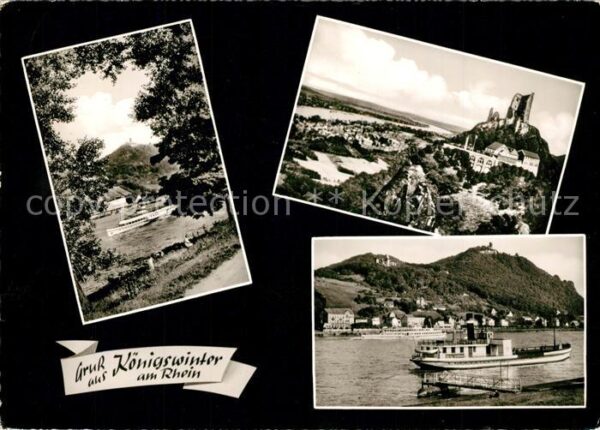 Koenigswinter Burg Rheinpartie