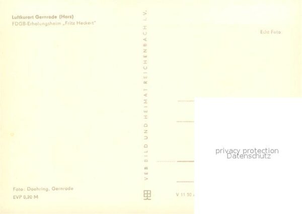 Gernrode Harz Erholungsheim Fritz Heckert – Bild 2