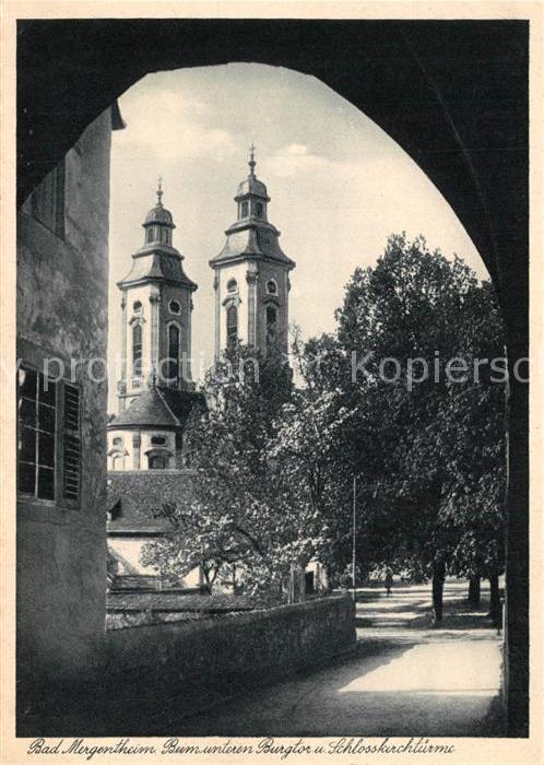 Bad Mergentheim Unteres Burgtor Schlosskirchtürme