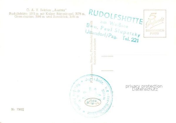 Rudolfshuette Weisssee mit Kaiser Bärenkogel Granatspitze Sonn – Bild 2
