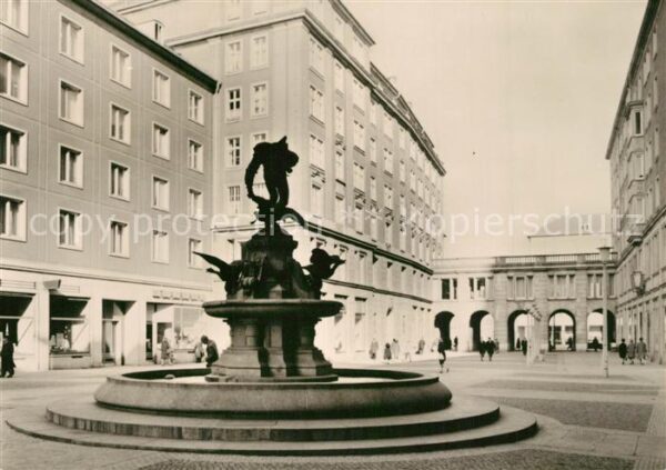 Dresden Weisse Gasse und Gänsedieb Brunnen