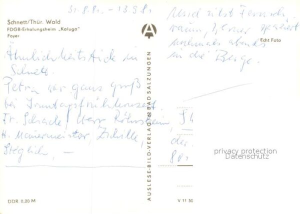 Schnett FDGB Erholungsheim Kaluga Foyer – Bild 2