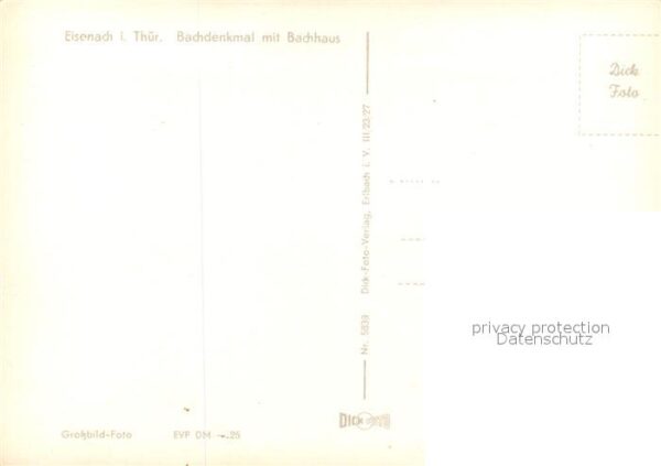 Eisenach Thueringen Bachdenkmal mit Bachhaus – Bild 2