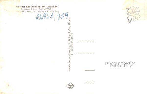 Eschental Brilon Gasthof-Pension Waldfrieden – Bild 2