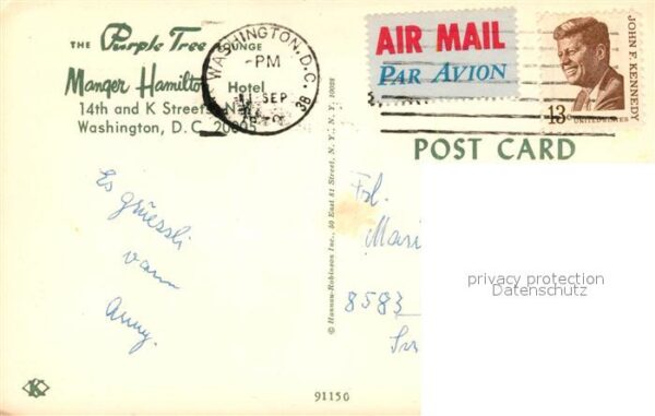 Washington DC Manger Hamilton Hotel Purple Tree Loung – Bild 2