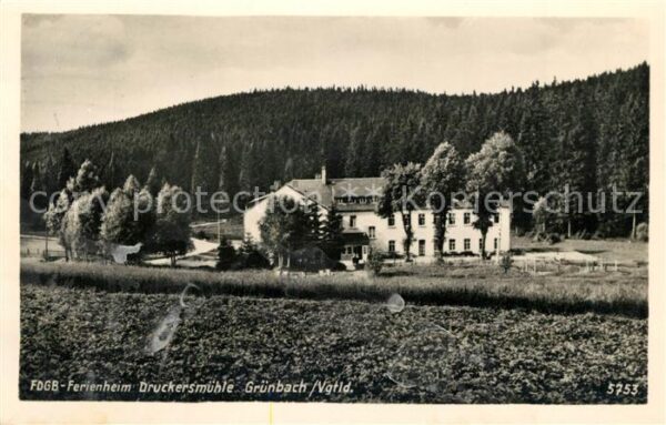 Gruenbach Vogtland Ferienheim Druckersmühle