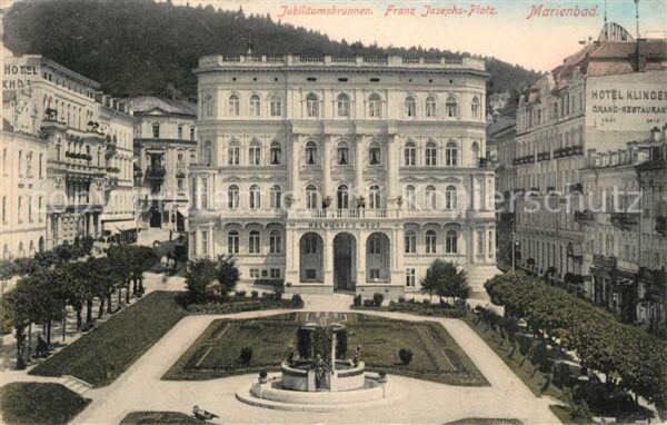 Marienbad Tschechien Boehmen Jubiläumsbrunnen Franz Josephs-Platz