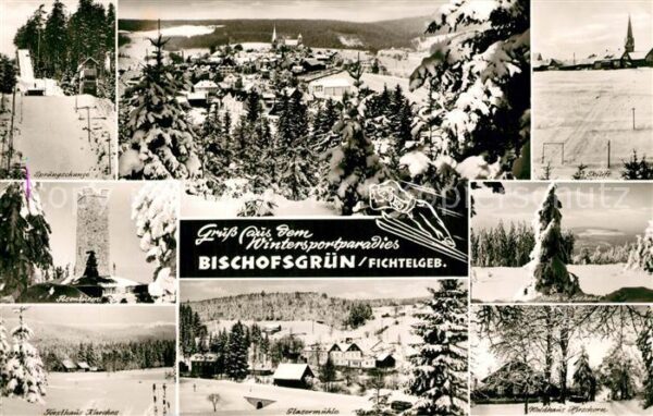 Bischofsgruen Sprungschanze Asenturm Forsthaus Karche