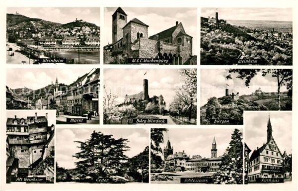 Weinheim Bergstrasse Wachenburg Burg Windeck Rathaus Schloss
