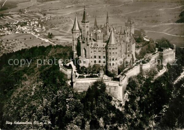 Hechingen Fliegeraufnahme Burg Hohenzollern