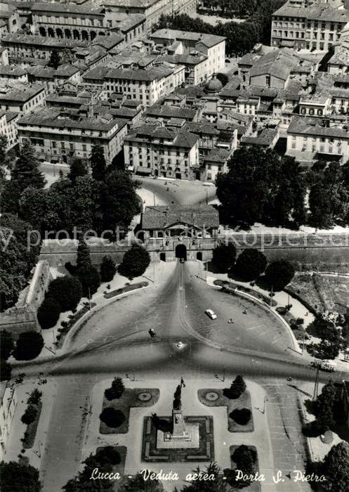 Lucca Fliegeraufnahme Porta S Pietro