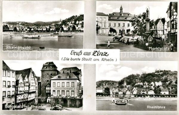 Linz Rhein Marktplatz Burgplatz Rheintor Rheinfähr