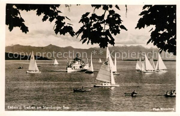 Starnbergersee Dampfer Segelboote