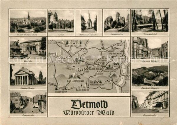 Detmold Langestrasse Krumme-Strasse Rathaus Lan