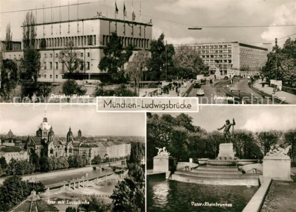 Muenchen Ludwigsbrücke Deutsches Museum Lucaskir