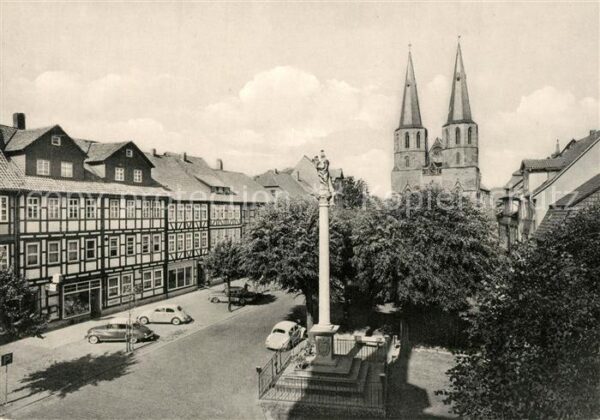 Duderstadt Marktstrasse Mariensäule St. Cyriakus
