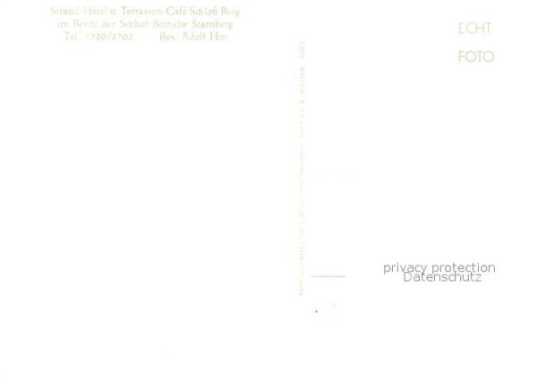 Starnberg Strand-Hotel Terrassen-Cafe Schloss Ber – Bild 2