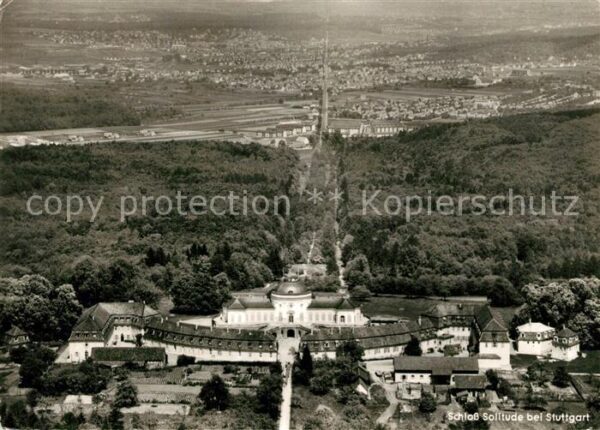 Stuttgart Schloss Solitude Fliegeraufnahme