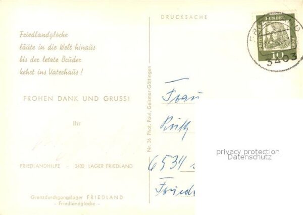 Friedland Goettingen Grenzdurchgangslager Friedlandglocke – Bild 2
