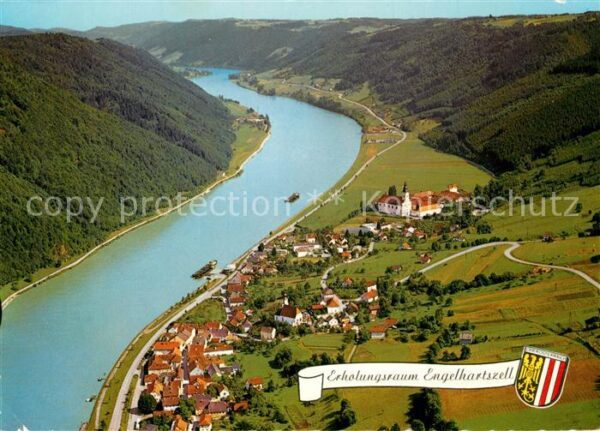 Engelhartszell Donau Oberoesterreich Fliegeraufnahme