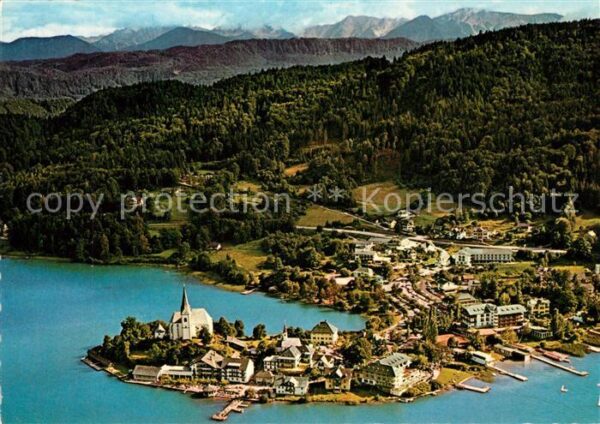 Maria Woerth Woerthersee Fliegeraufnahme