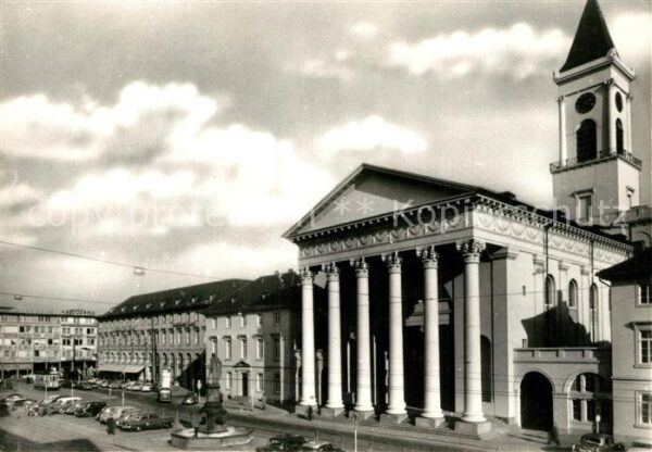 Karlsruhe Baden Marktplatz Stadtkirche
