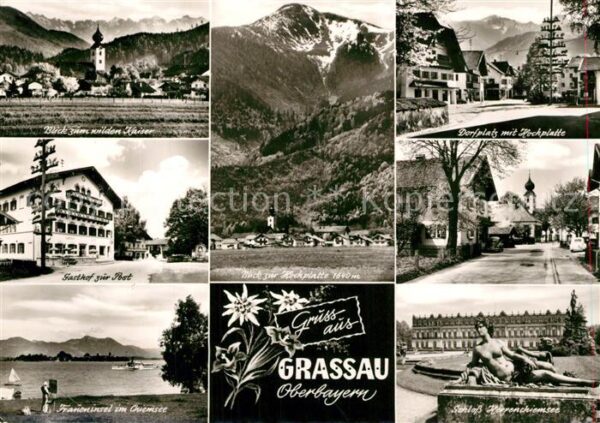 Grassau Chiemgau Gasthof zur Post Dorfplatz Schloss Herr