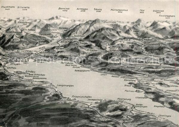 Markelfingen Panoramakarte Langenargen Meersburg Ror