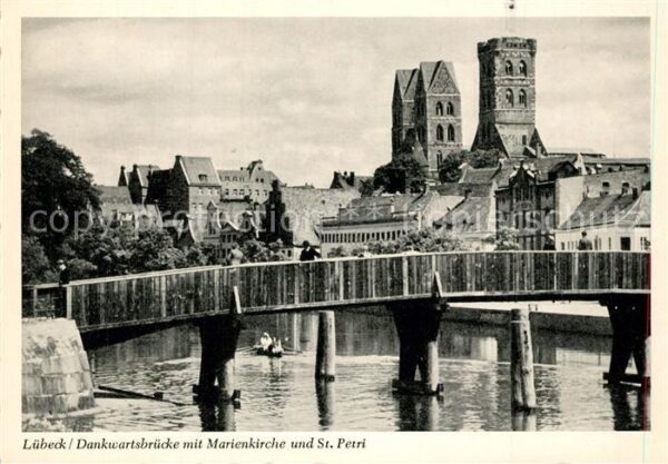 Luebeck Dankwartsbrücke Marienkirche St. Petri