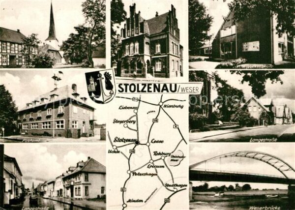 Stolzenau Weser Postamt Langestrasse Volksschule Rathau