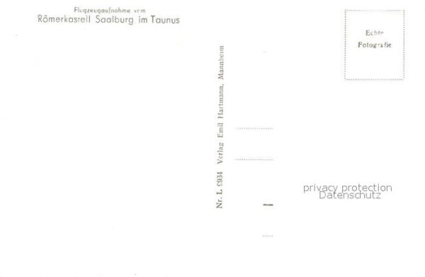 Saalburg Taunus Römerkastell Saalburg Fliegeraufnahme – Bild 2
