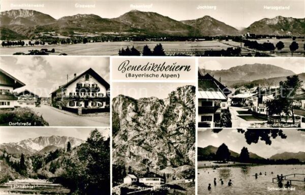 Benediktbeuern Panorama Dorfstrasse Benediktenwand Lai