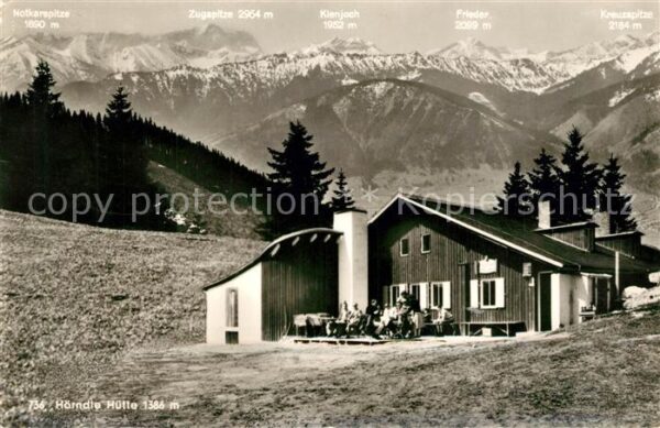 Bad Kohlgrub Hörndle Hütte mit Zugspitze