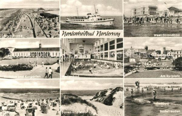 Norderney Nordseebad Nordstrand West Strandbad Kurhaus Welle
