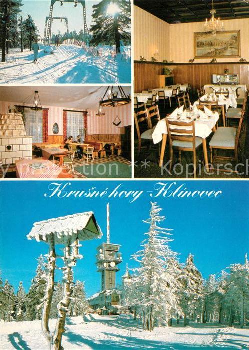 Klinovec Skilift Gasthaus Gaststube Aussichtstur