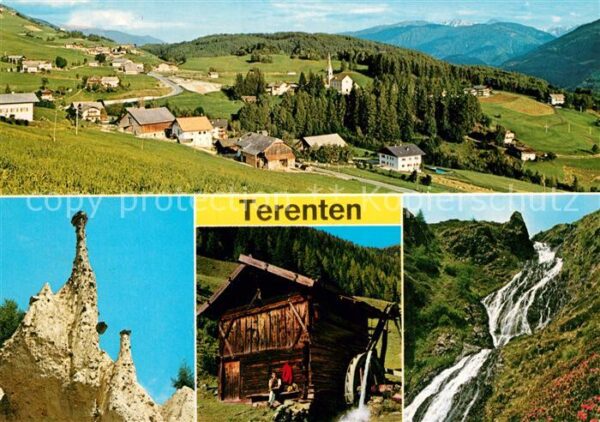 Terenten Vintl Suedtirol Panorama Felsen Mühle Wasserfall